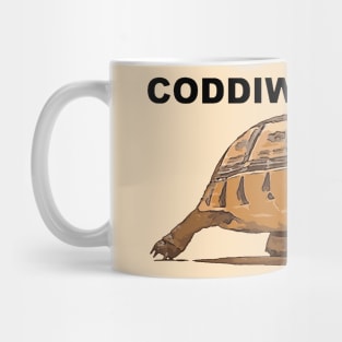 Coddiwompling Text Above Plodding Baby Tortoise Mug